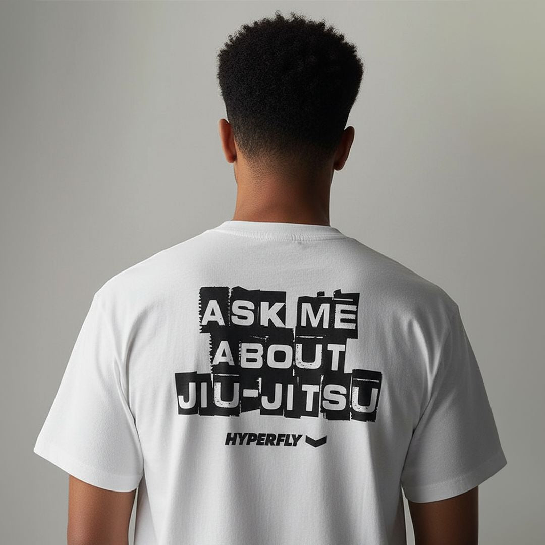 Ask Me About Jiu Jitsu Tee Apparel / Tops / Tee Hyperfly