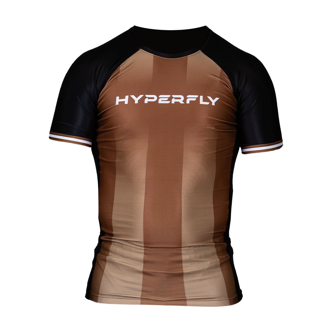Core Ranked Rash Guard No Gi / Rash Guard Hyperfly Brown 2X Small