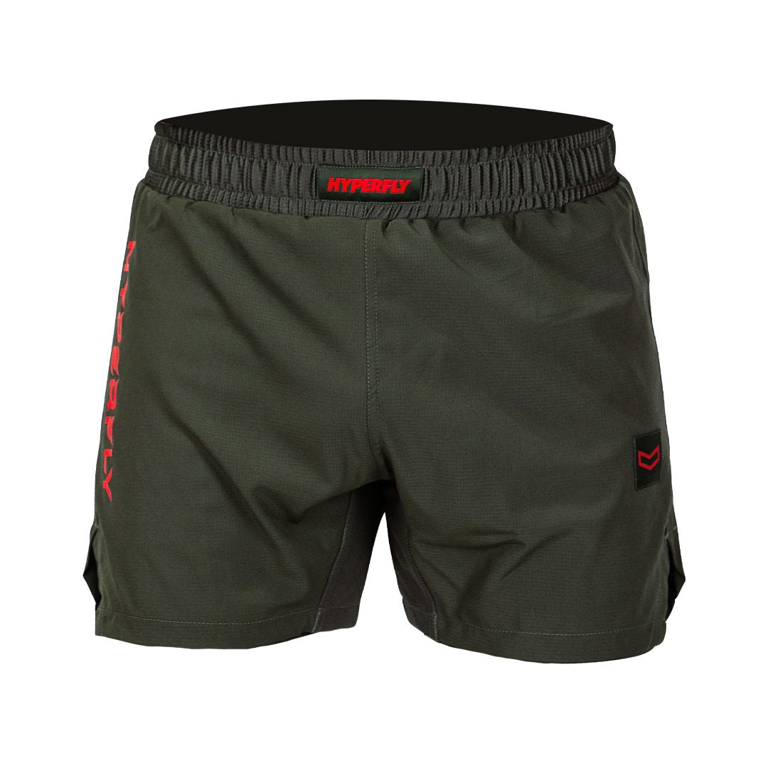 Core Training Shorts Hyperfly Olive No Liner 26