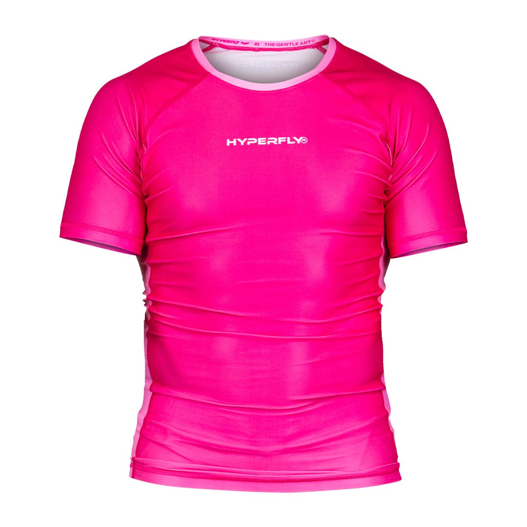 CyberFly Short Sleeve Training Rash Guard No Gi - Rash Guard Hyperfly Pink X Small