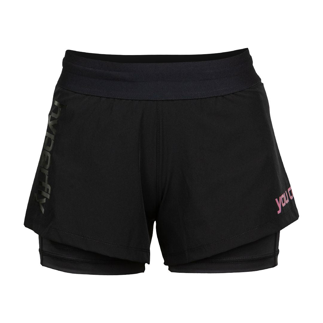 FlyGirl Fight Shorts Black FlyGirl Hyperfly Black/Black X Small
