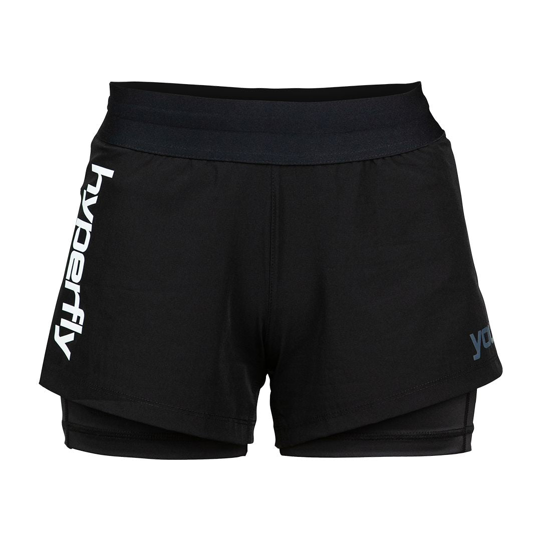 FlyGirl Fight Shorts Black FlyGirl Hyperfly Black/White X Small
