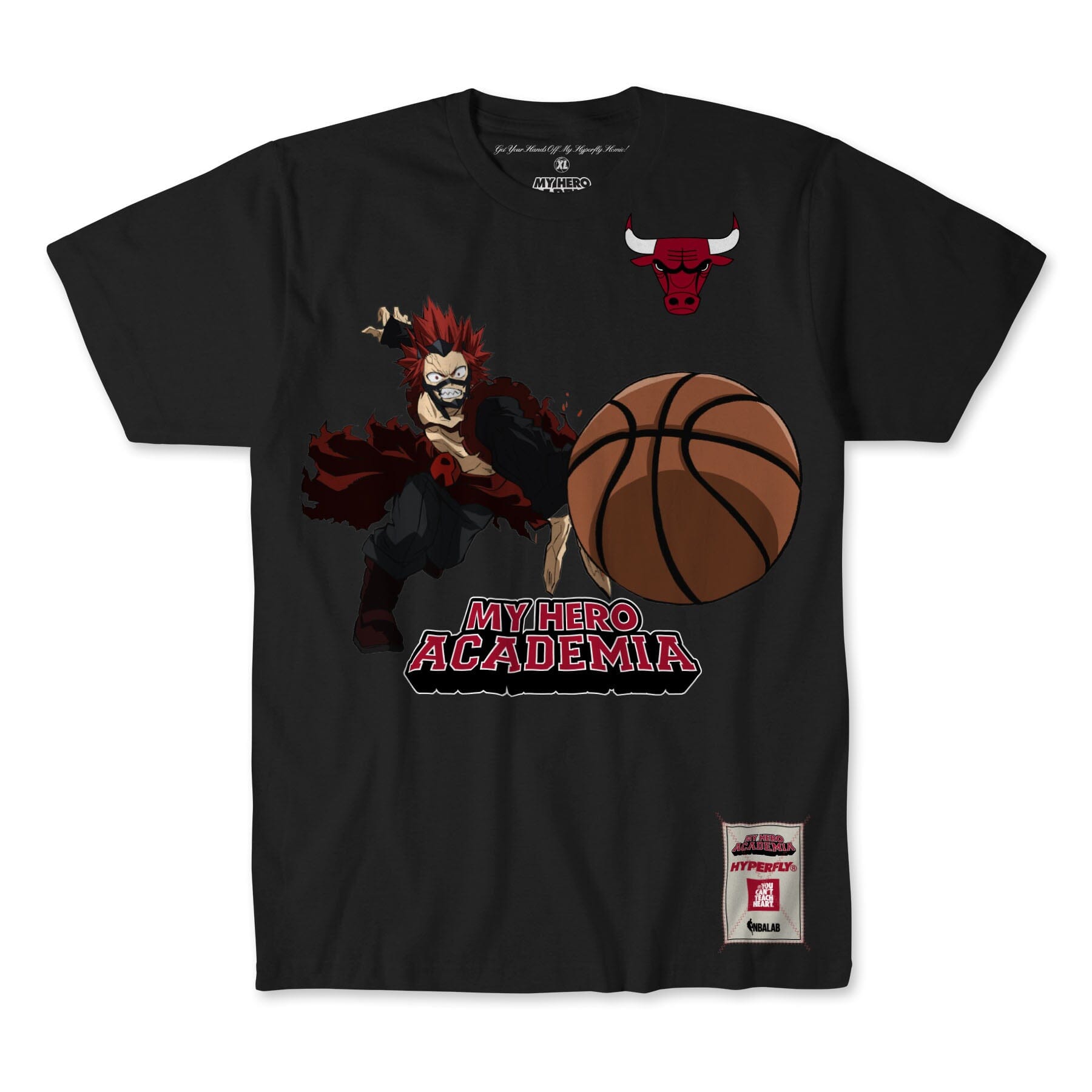 HYPERFLY + NBA + My Hero Academia Bulls Tee Apparel / Tops / Tee Hyperfly Small