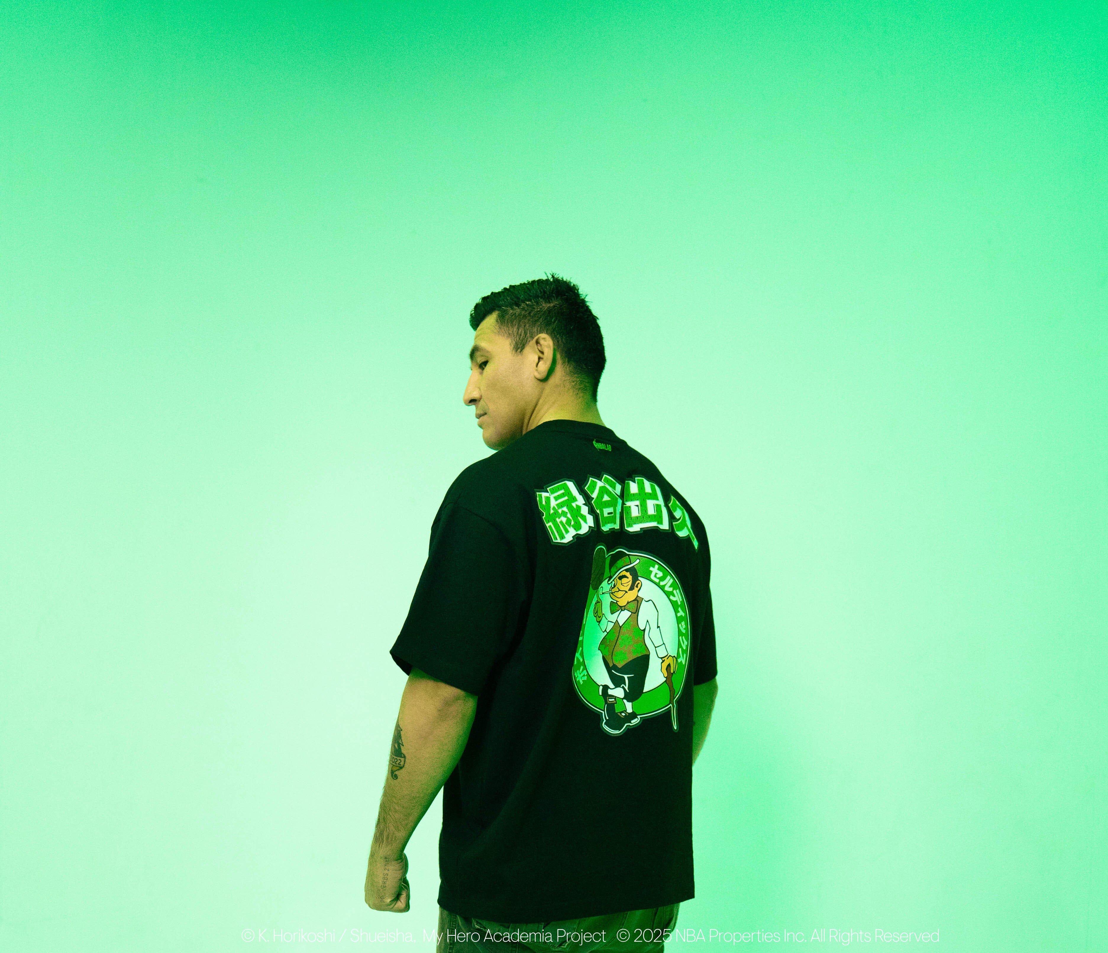 HYPERFLY + NBA + My Hero Academia Celtics Tee Apparel / Tops / Tee Hyperfly