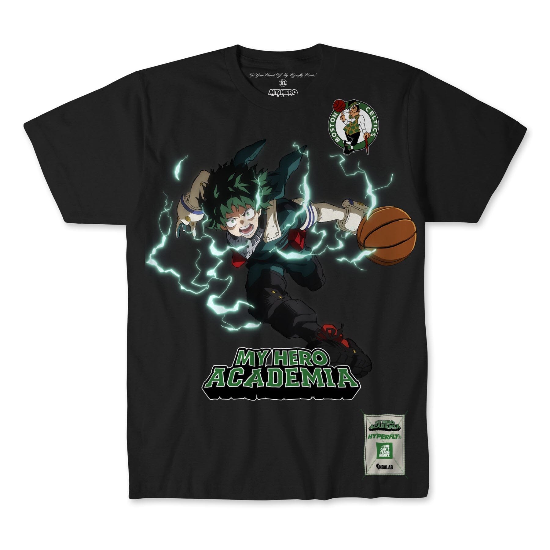 HYPERFLY + NBA + My Hero Academia Celtics Tee Apparel / Tops / Tee Hyperfly Small
