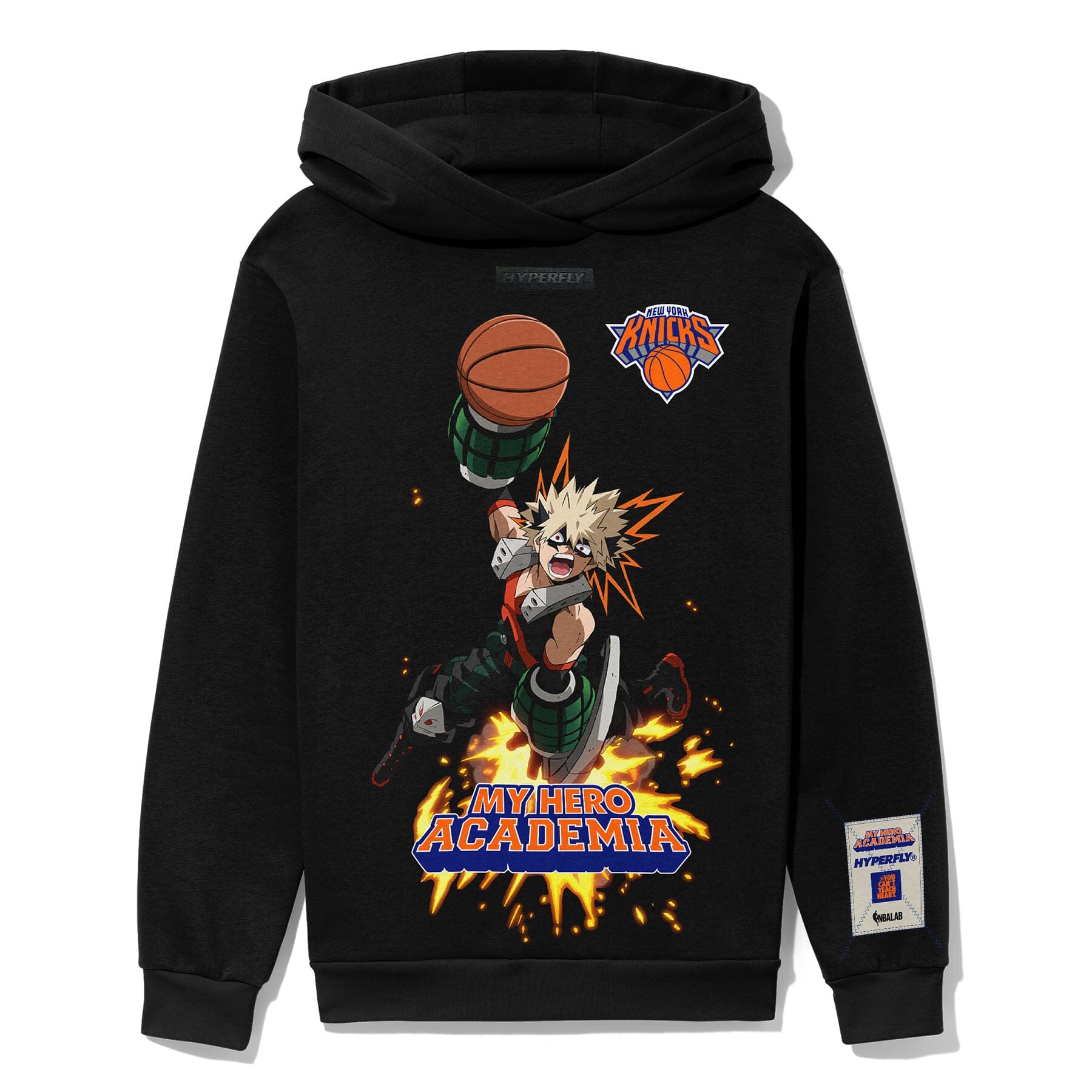 HYPERFLY + NBA + My Hero Academia Knicks Hoodie Apparel / Tops / Sweatshirt Hyperfly Small