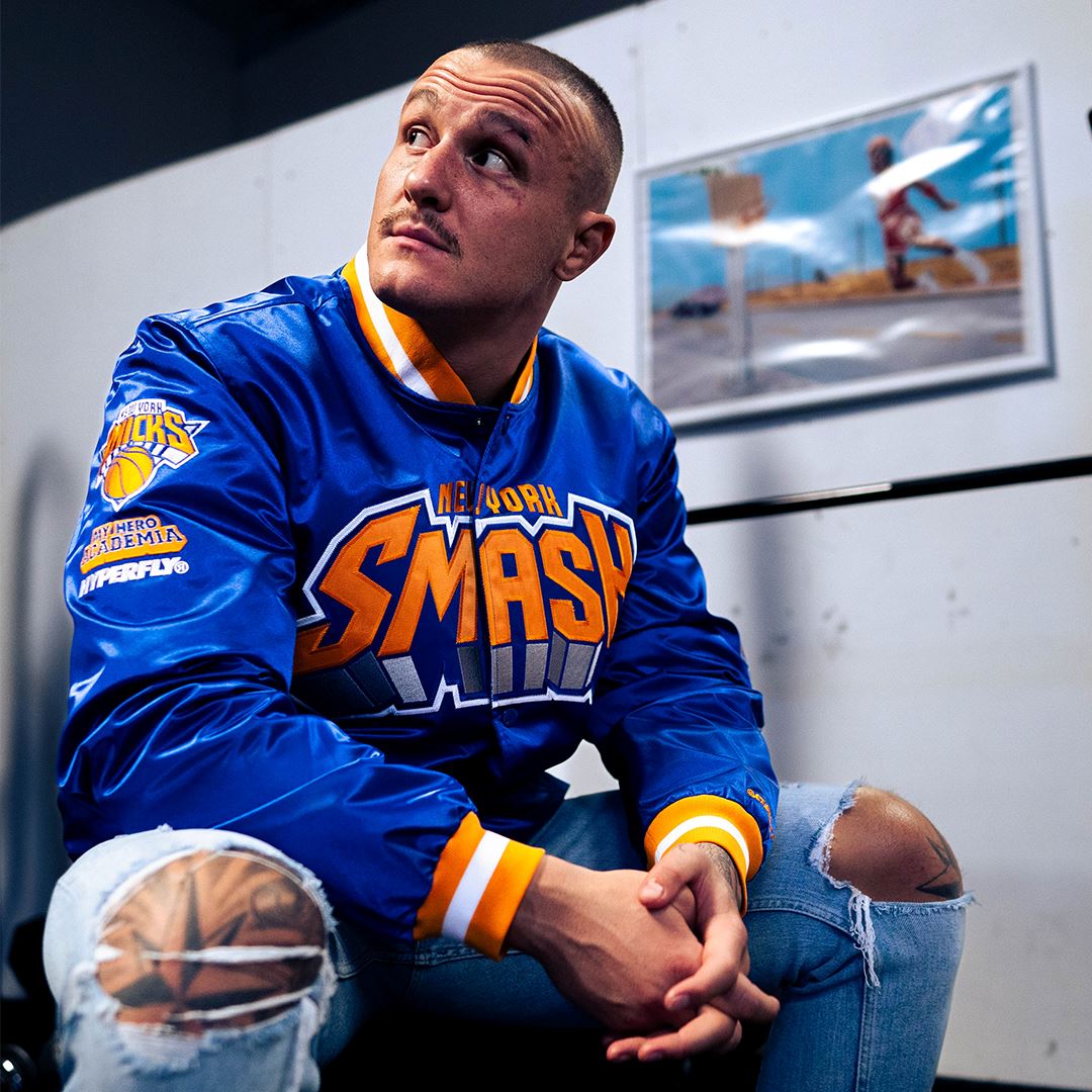 HYPERFLY + NBA + My Hero Academia Knicks Jacket Apparel - Outerwear Hyperfly