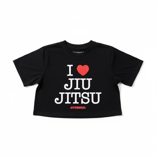 I Heart Jiu Jitsu Crop Tee Apparel / Tops / Tee Hyperfly X Small