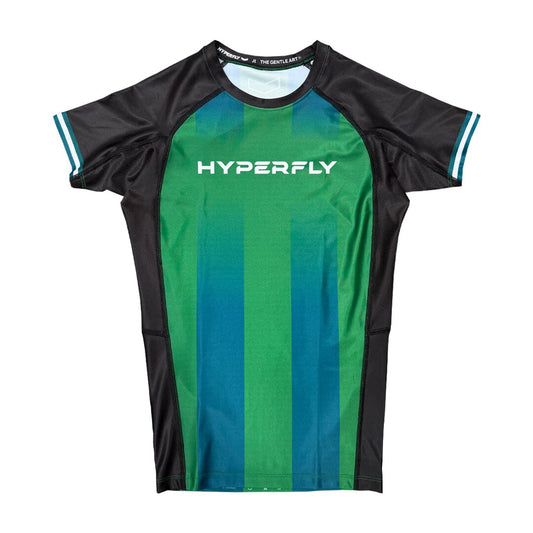 Junior Core Ranked Rash Guard No Gi / Rash Guard Hyperfly Green Junior X Small