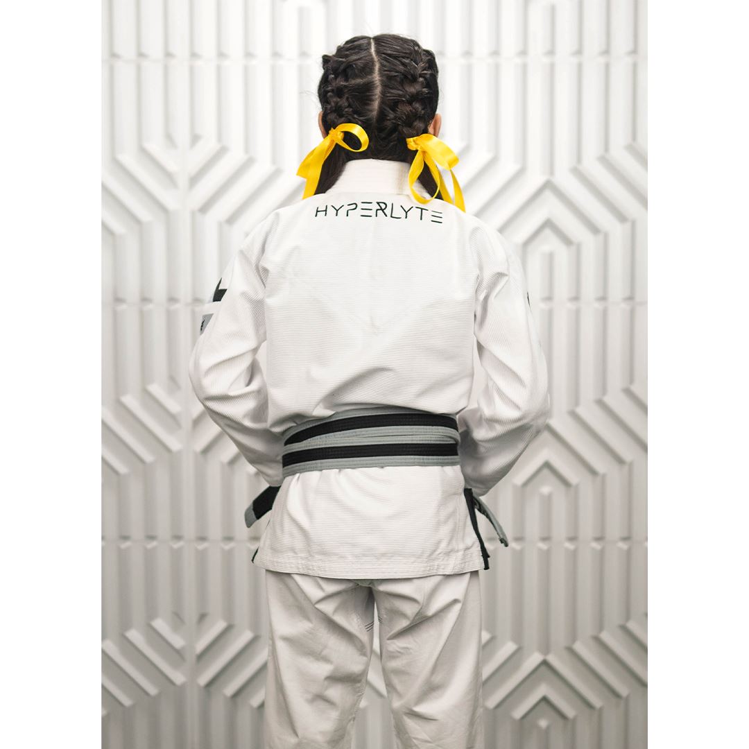 Junior Hyperlyte 3.5 White With Black Kimono - Junior DO OR DIE