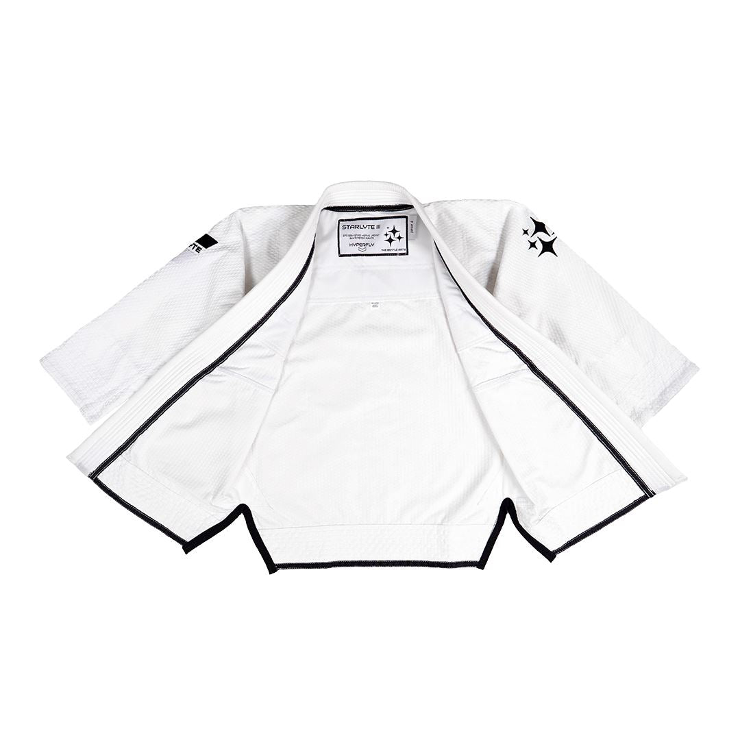 Junior Starlyte III White With Black Kimono - Junior Hyperfly