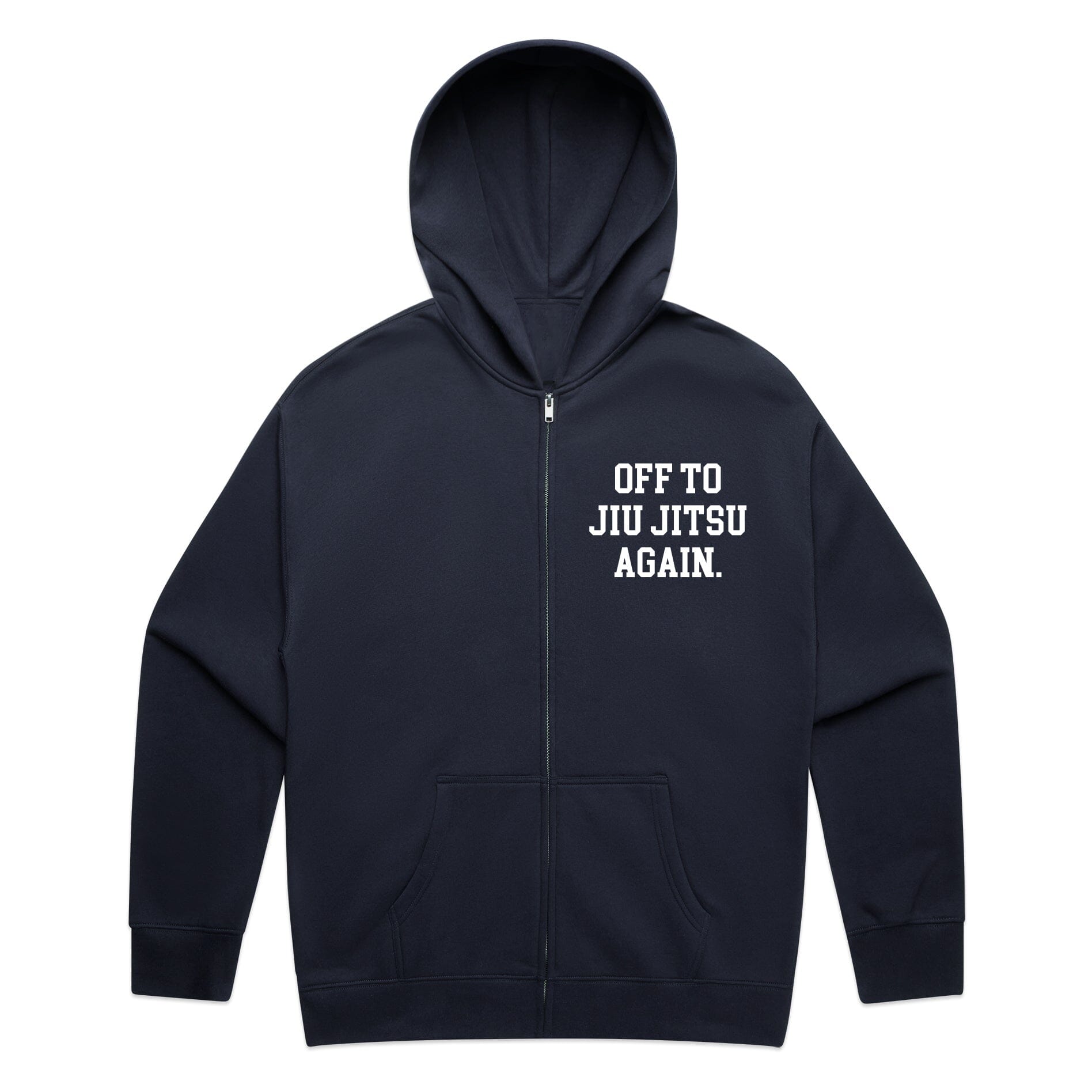 Off To Jiu Jitsu Again Zip Up Apparel / Tops / Sweatshirt Hyperfly