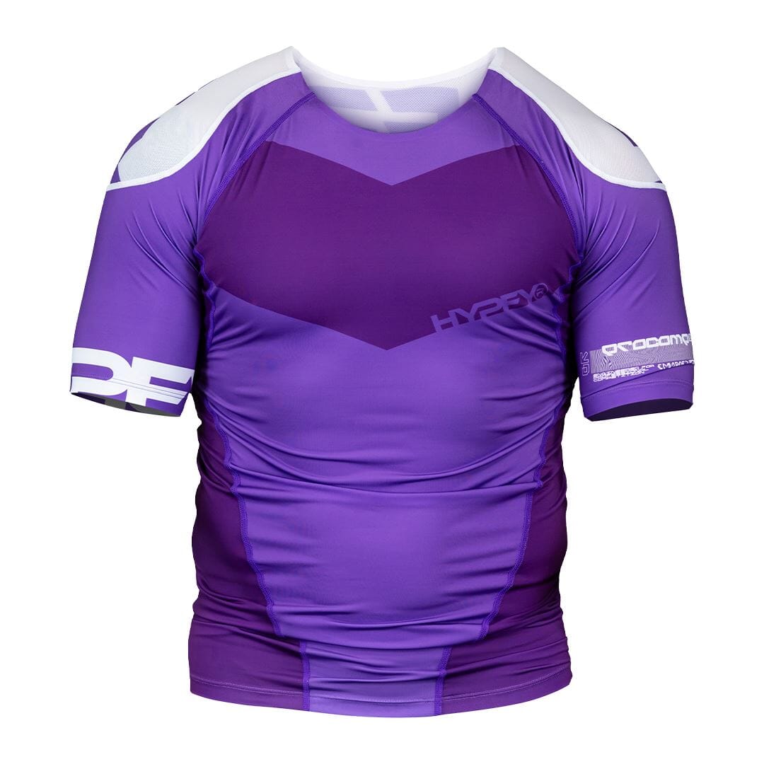ProComp Edge Ranked Rash Guard Purple No Gi - Rash Guard Hyperfly Short Sleeve X Small