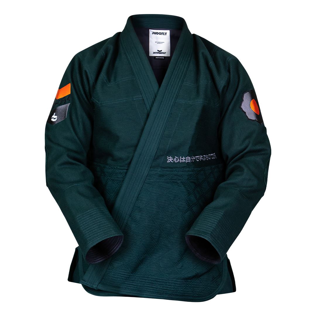 The JudoFly Kimono - Adult Hyperfly Hanta Green F0