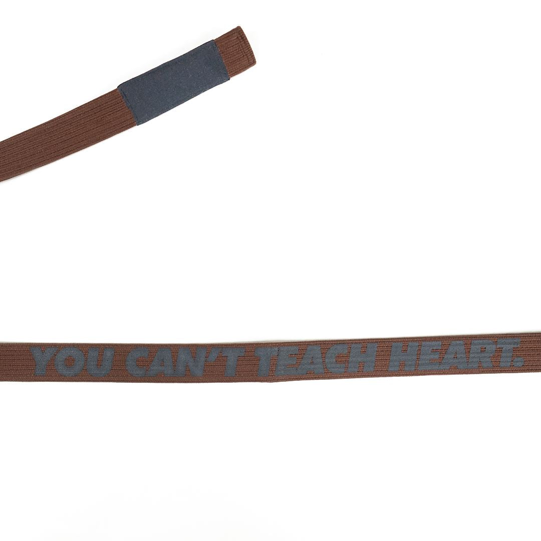 The YCTH. Belt Gi Belt Hyperfly Brown with Off Black Text A0