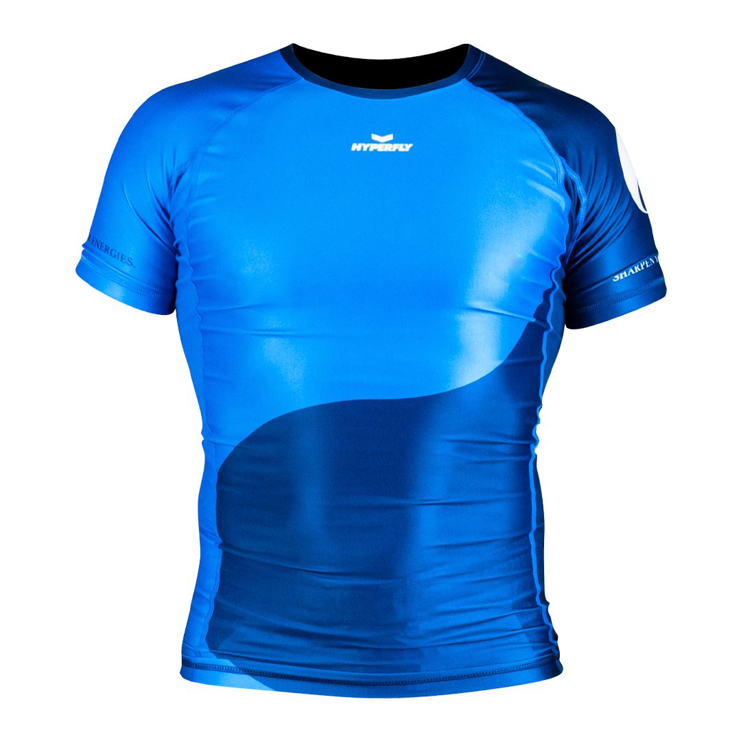 Yin Yang Short Sleeve Rash Guard (Preorder) No Gi - Rash Guard Hyperfly Blue X Small