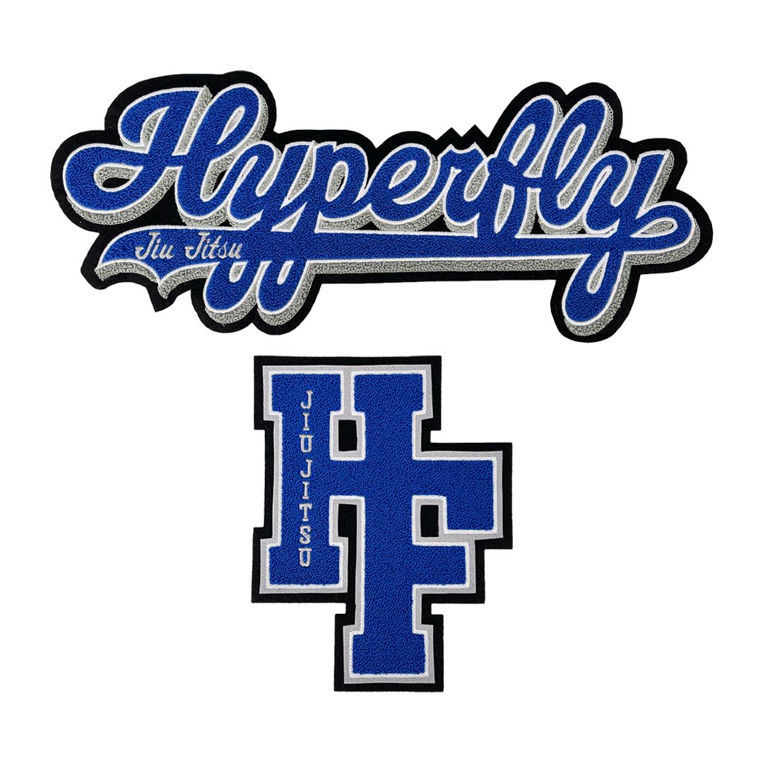 Heavy Hitters Patches Accessory Hyperfly Blue and Grey Set of 2