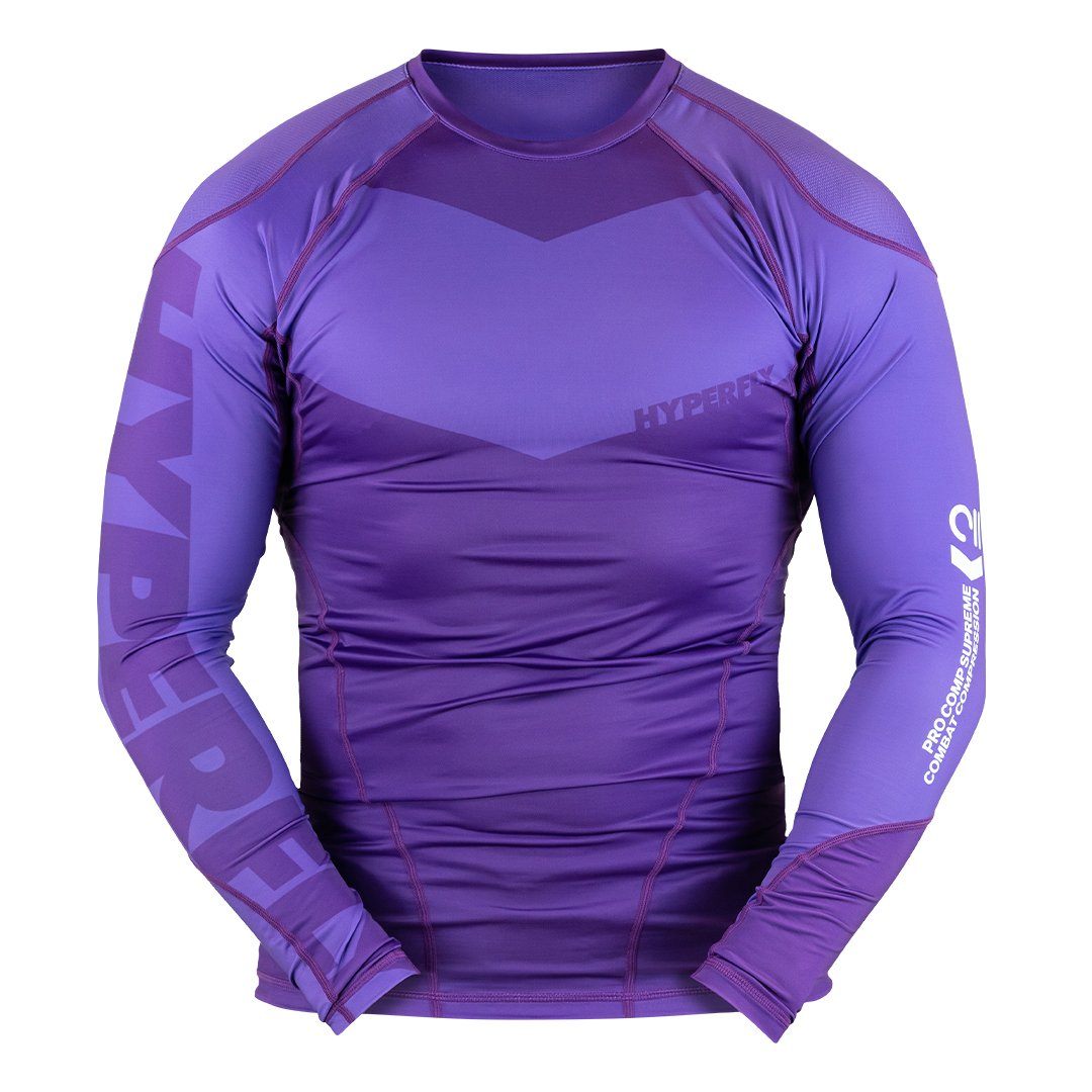 Long Sleeve Supreme Ranked Rash Guard No Gi - Rash Guard Hyperfly