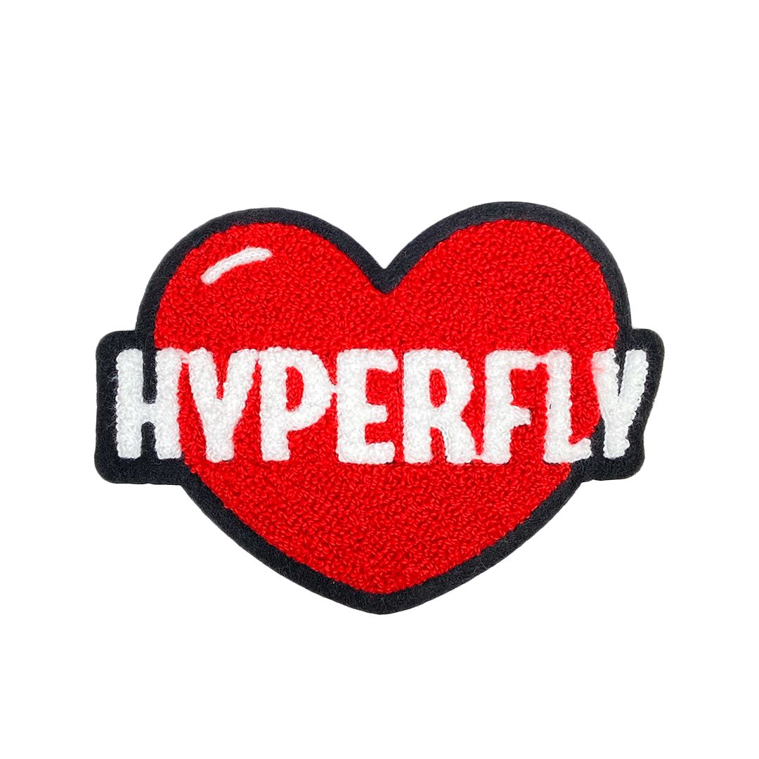 Show Heart Patch Accessory Hyperfly Red