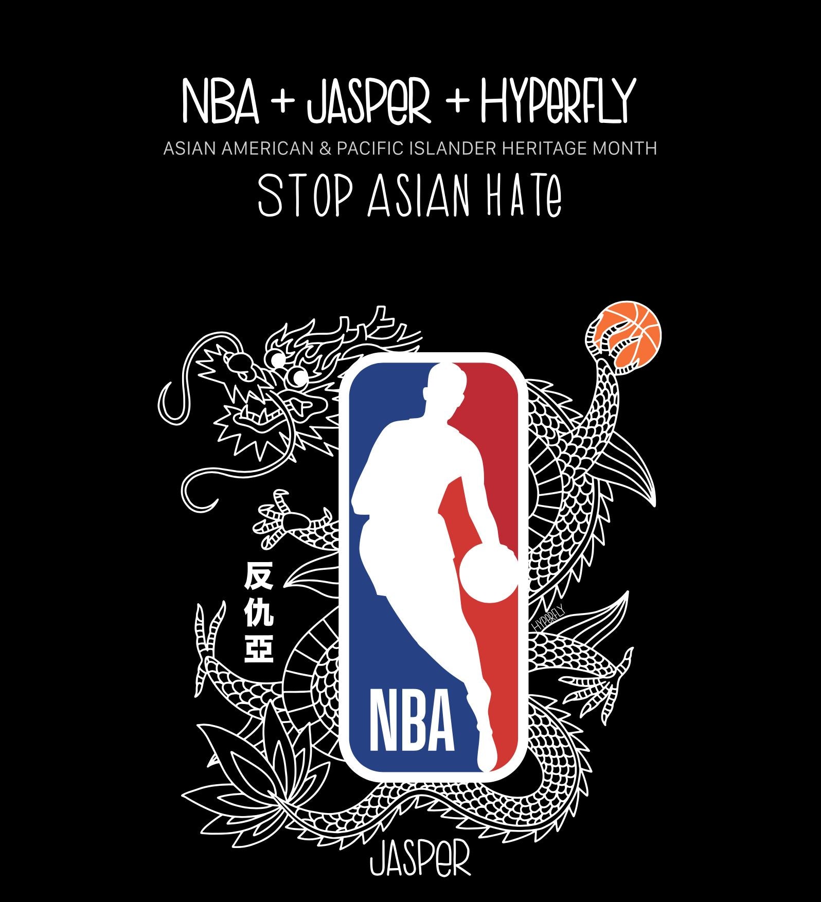 NBA x Jasper Wong x HYPERFLY Stop Asian Hate NBA Capsule