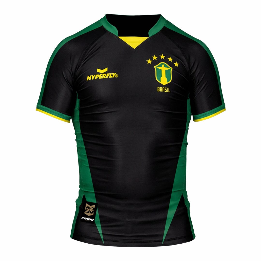 Brazil World Cup Rash Guard (Preorder) No Gi / Rash Guard Hyperfly 2X Small 