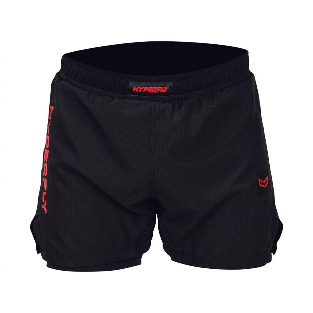 Core Training Shorts Hyperfly Black/Red With Liner 26
