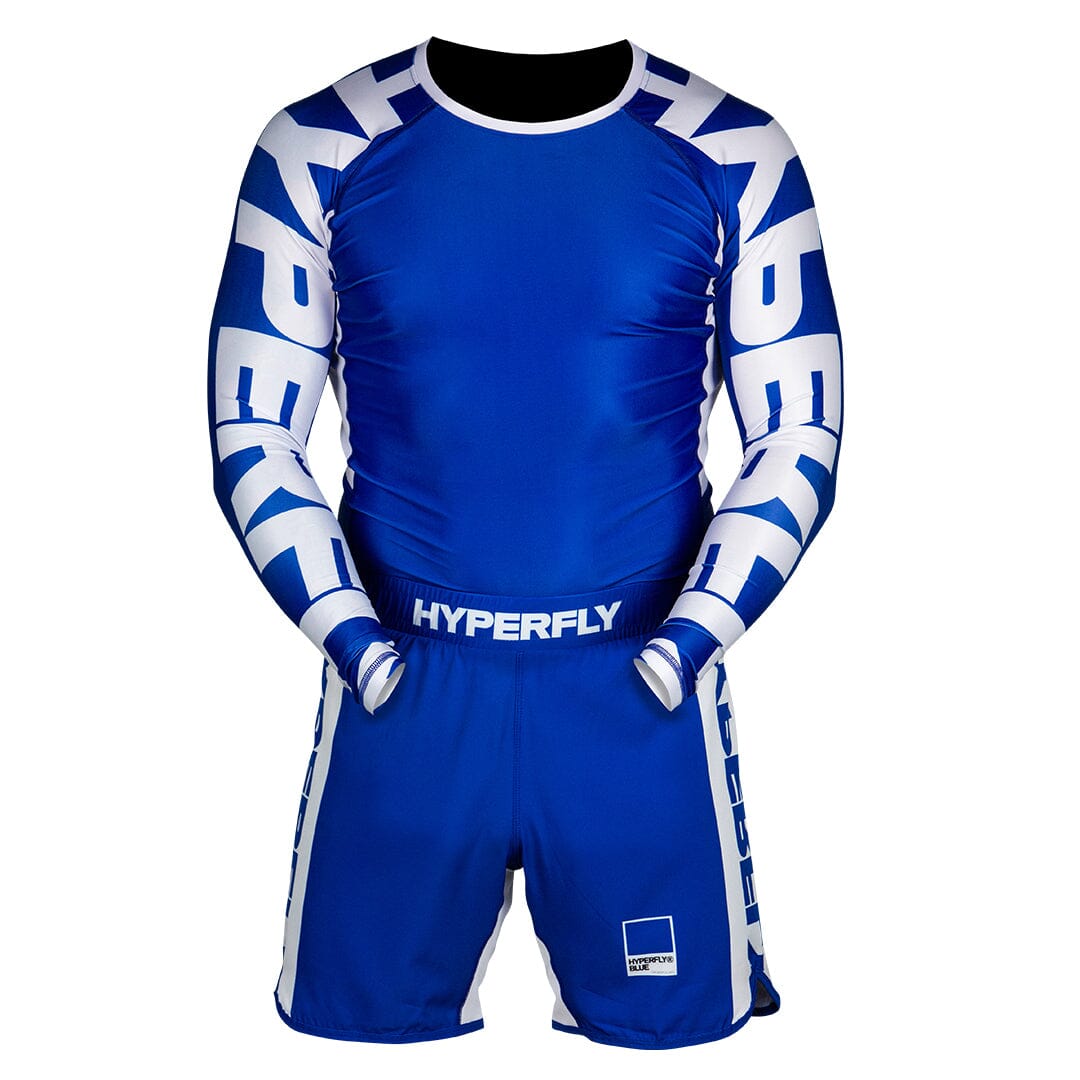 Hyperfly Blue Rash Guard No Gi - Rash Guard Hyperfly 