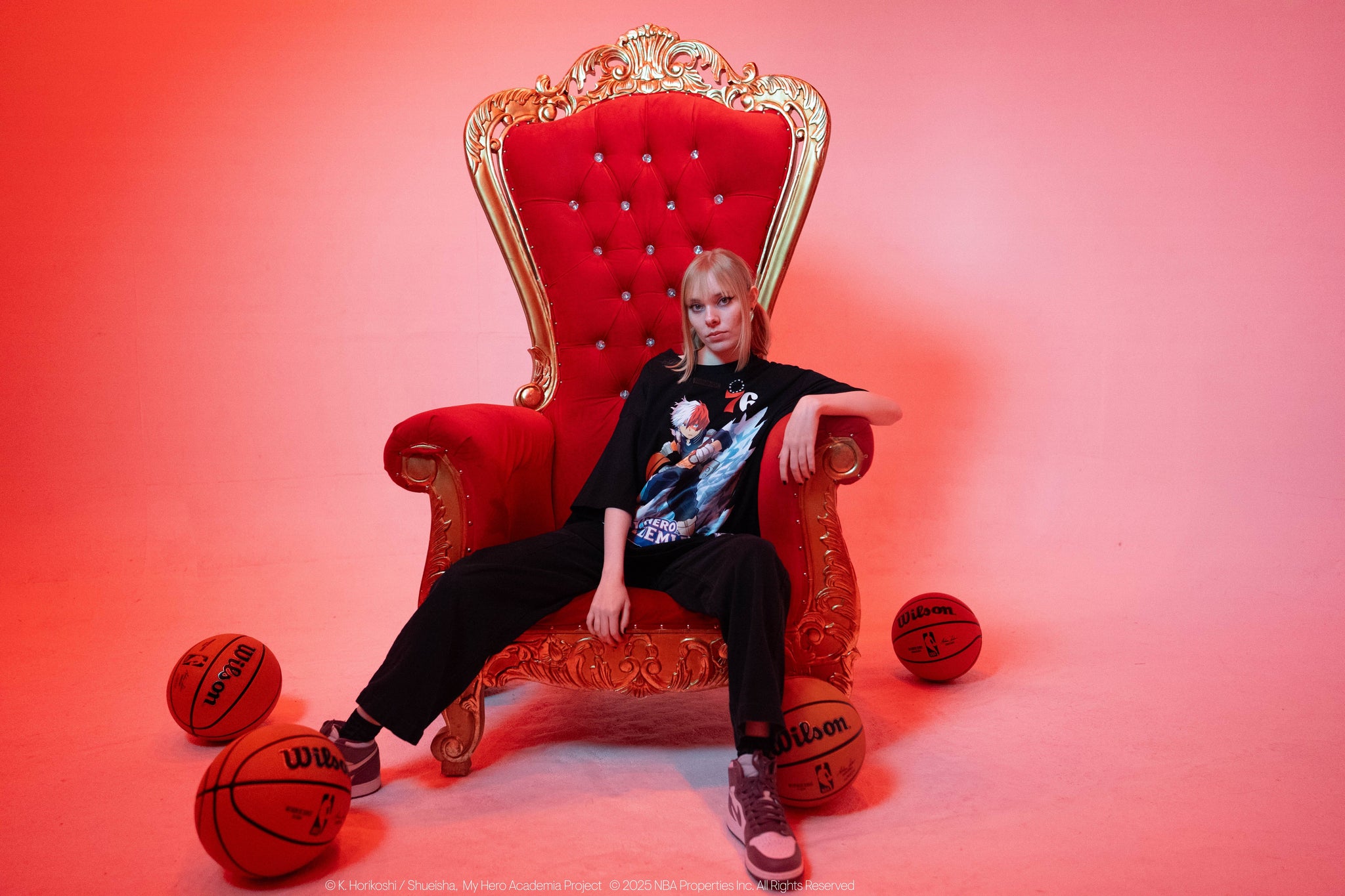 HYPERFLY + NBA + My Hero Academia 76ers Hoodie Apparel / Tops / Sweatshirt Hyperfly 