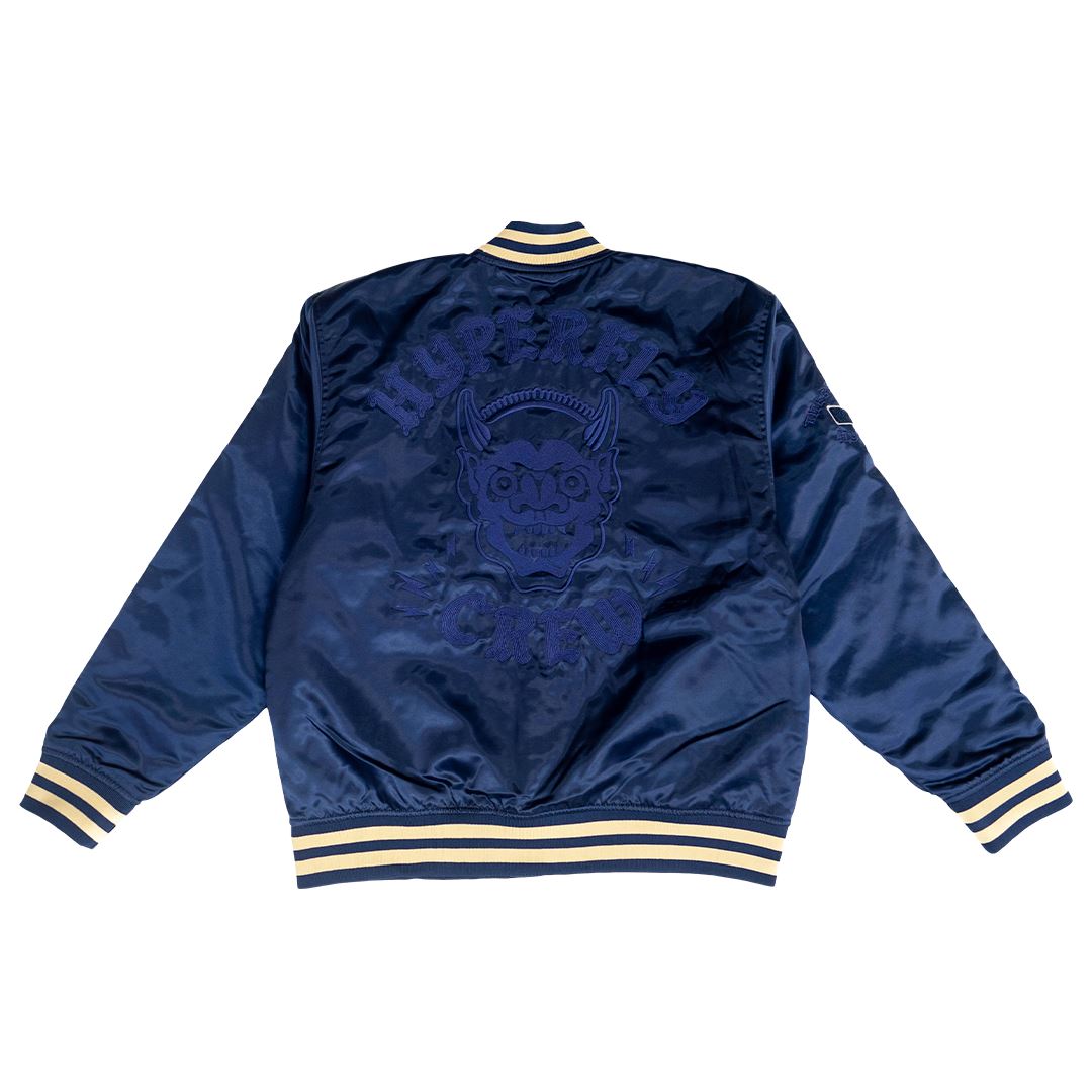Hyperfly Satin Jacket – Oni Mask Design