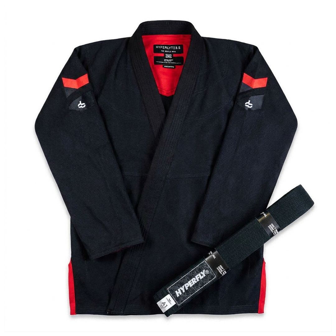Hyperlyte Gi Black + Core Belt Bundle Kimono / Adult Hyperfly F0 White A0