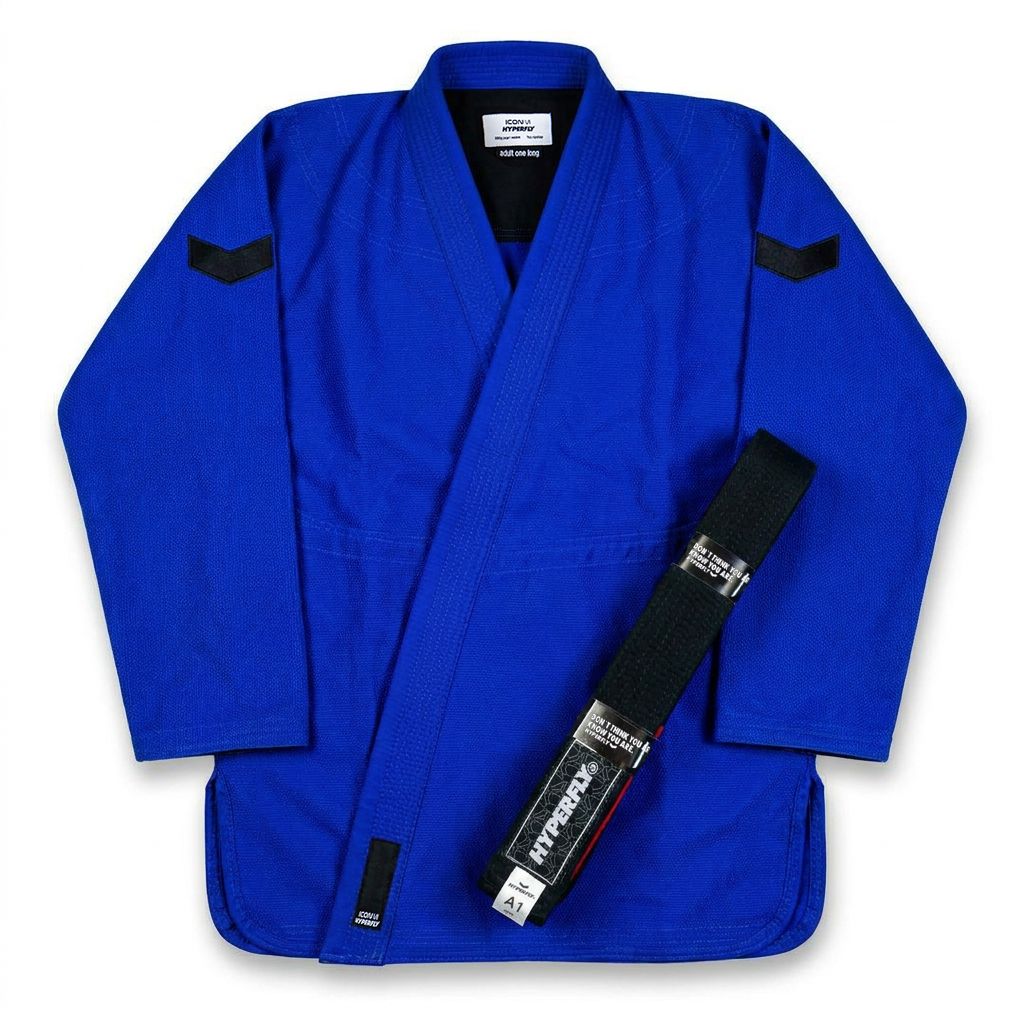 Icon Gi Blue + Core Belt Bundle Kimono / Bundle Hyperfly F0 White A0