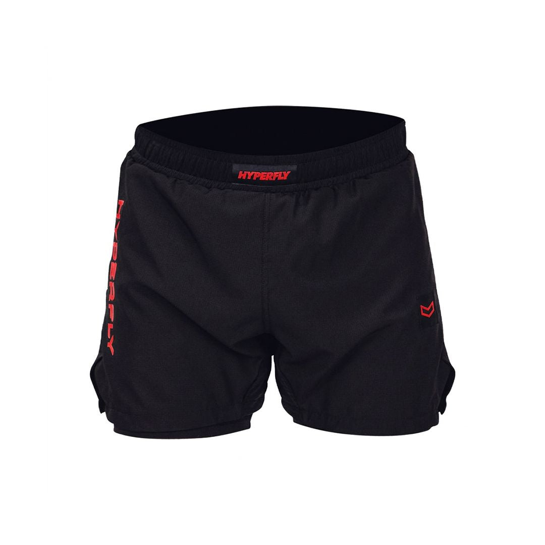 Junior Core Training Shorts Hyperfly Black/Red No Liner 16