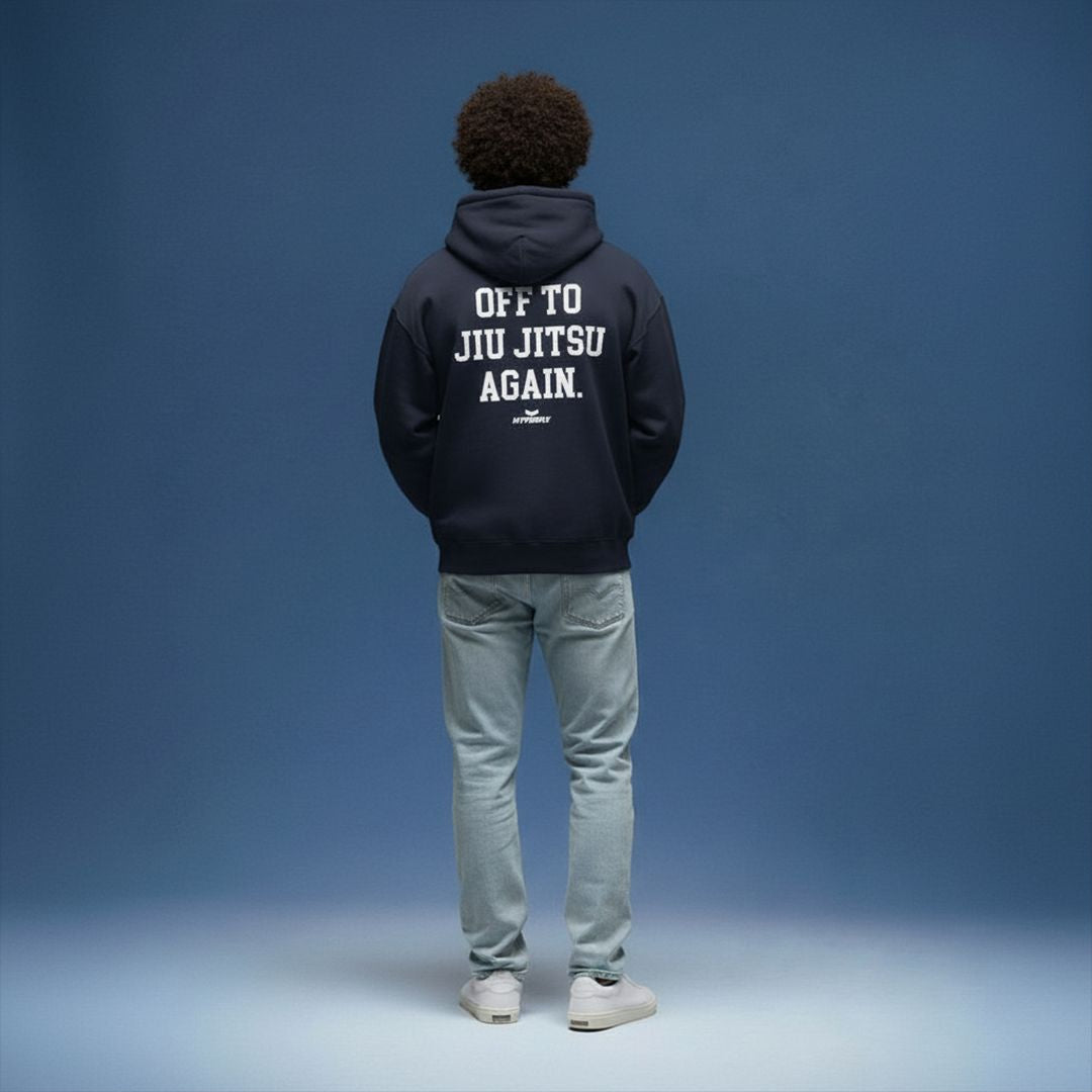 Off To Jiu Jitsu Again Zip Up Apparel / Tops / Sweatshirt Hyperfly 