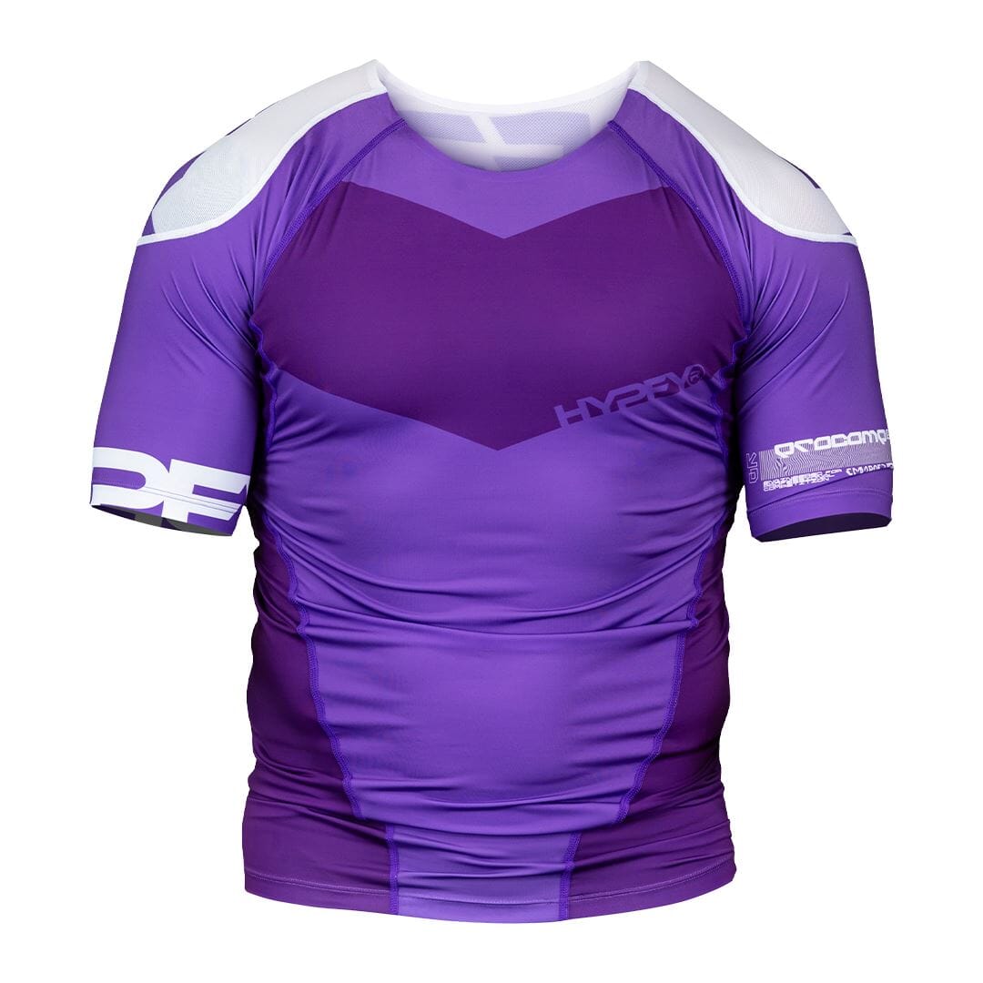 ProComp Edge Ranked Rash Guard Purple No Gi - Rash Guard Hyperfly Short Sleeve X Small 