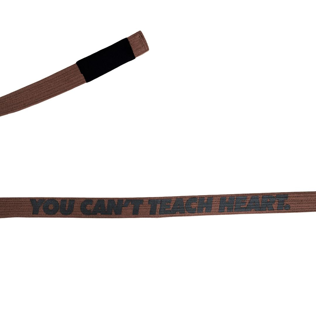 The YCTH. Belt Gi Belt Hyperfly Brown with Black Text A0 