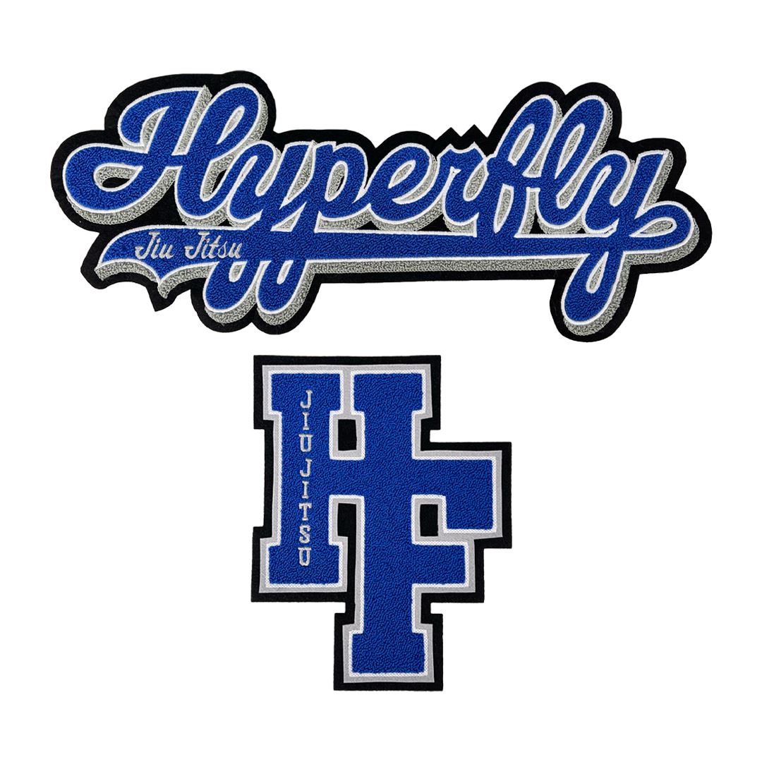Heavy Hitters Patches Accessory Hyperfly Blue and Grey Set of 2 