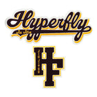 Heavy Hitters Patches Accessory Hyperfly Brown and Gold Set of 2 