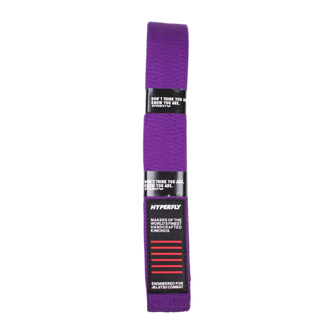 Premium Jiu Jitsu Belt Gi Belt Hyperfly Purple A0
