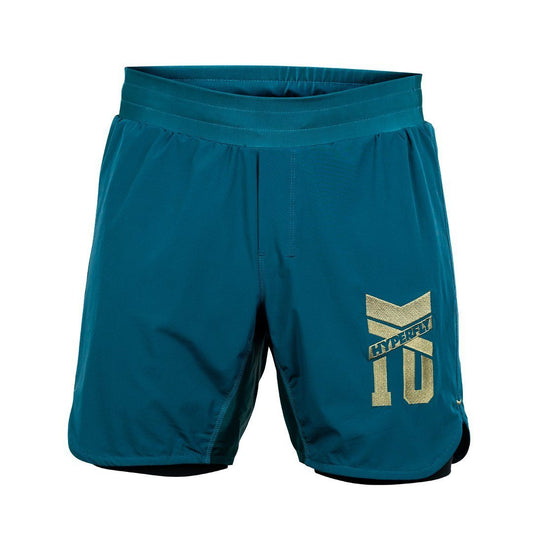 The Icon Combat Shorts / Anniversary Edition No Gi - Bottoms DO OR DIE Deep Teal/Gold 26